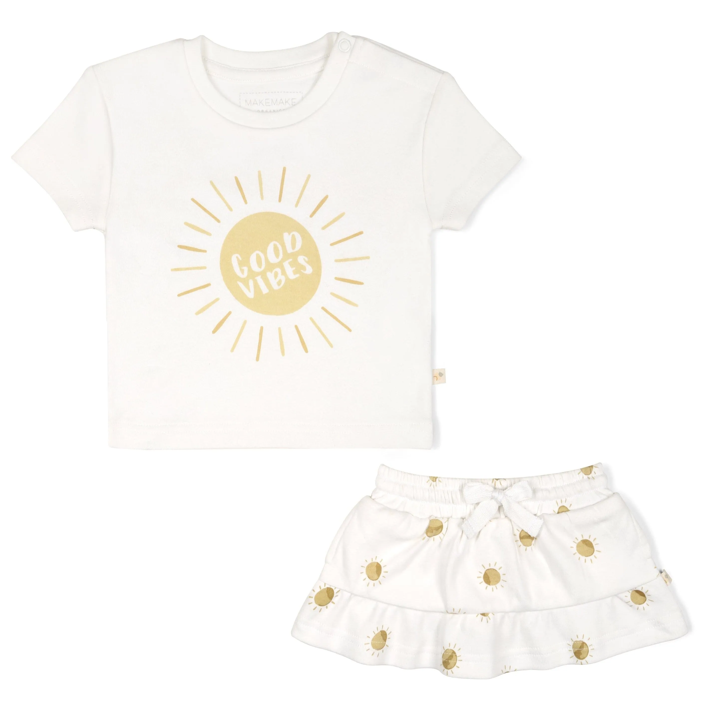 Organic Girls Tee and Skort Outfit | Sunshine