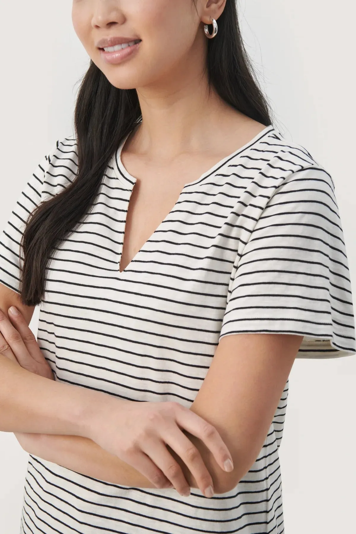 PART TWO GESINAS BLACK STRIPE T-SHIRT