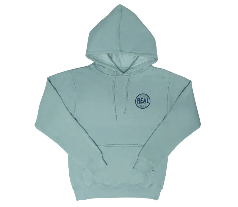 REAL Outer Banks Map Wmn's Hooded Sweatshirt-Agave