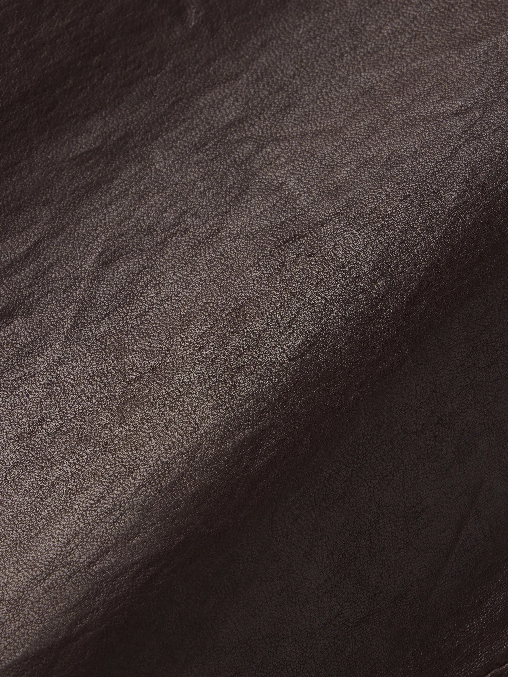 Relaxed Leather Trouser -- Chocolate Brown