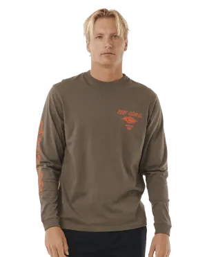 Rip Curl Fade Out Icon Long Sleeve Tee Rock