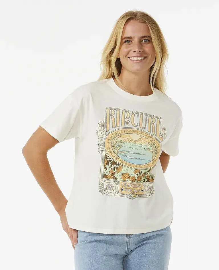 Rip Curl Long Days Relaxed Ladies Tee Bone