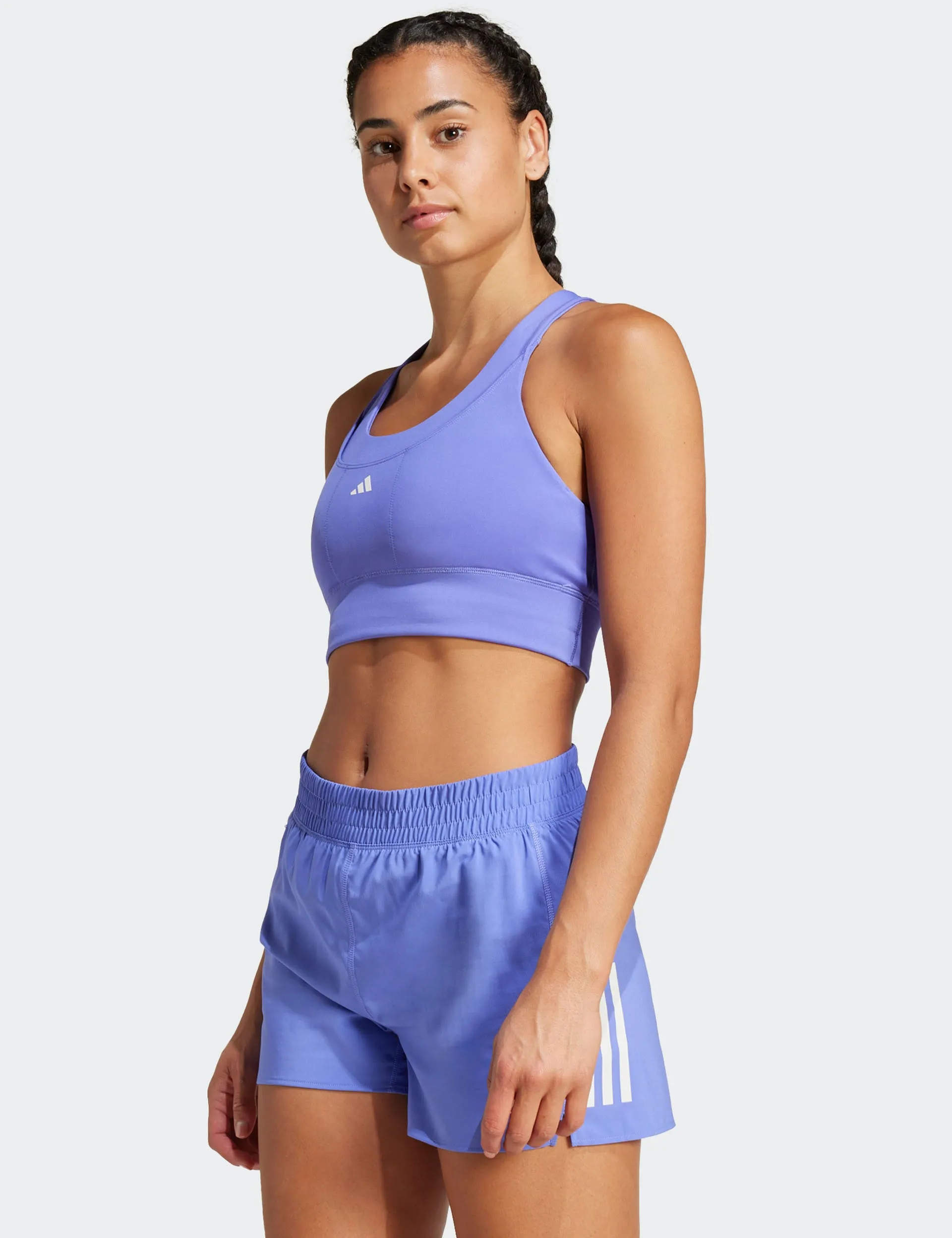 Run Pocket Medium-Support Bra - Semi Cobalt Blue