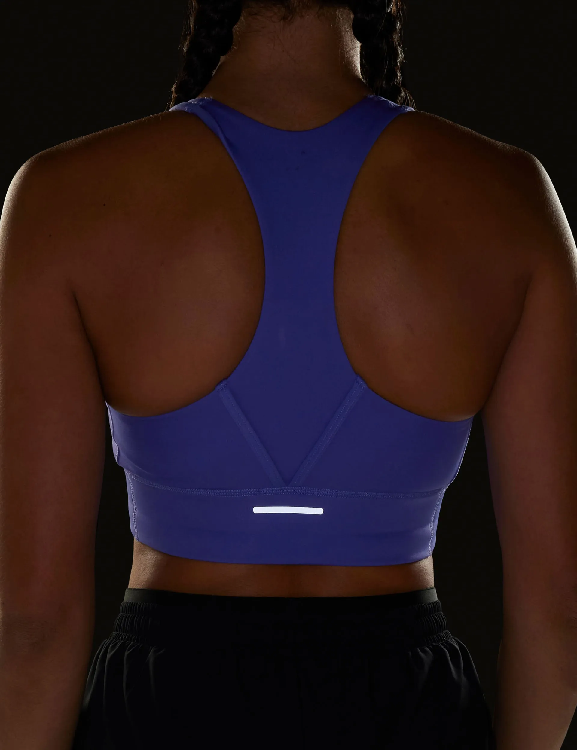 Run Pocket Medium-Support Bra - Semi Cobalt Blue