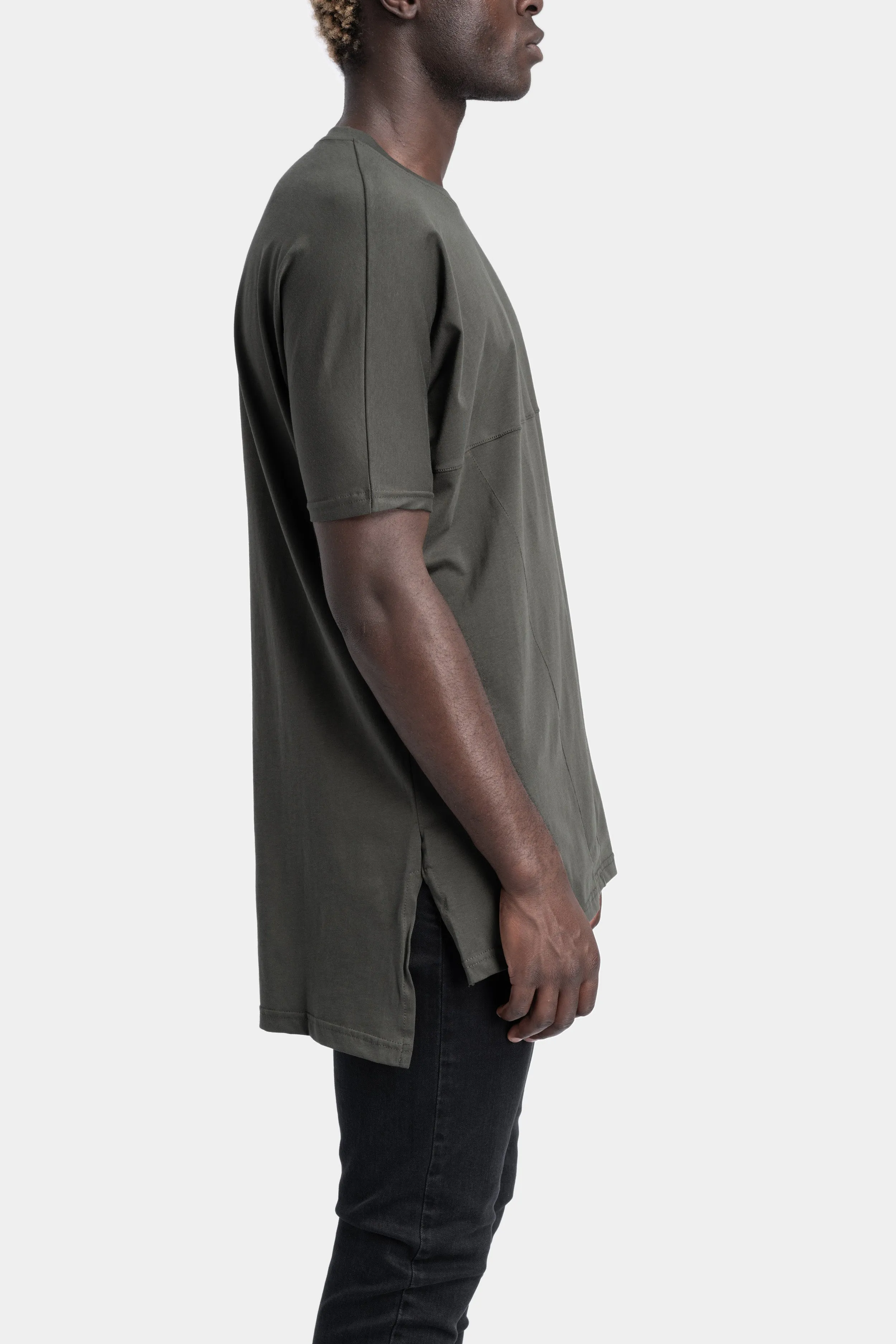 Side Slit T-Shirt, Green