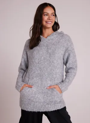 Slouchy Hoodie Sweater -  Heather Stone