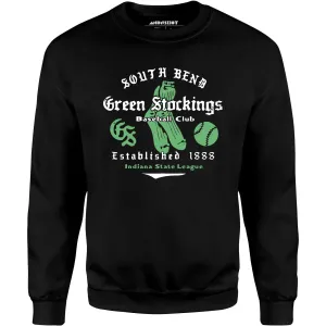 South Bend Green Stockings - Indiana - Vintage Defunct Baseball Teams - Unisex Sweatshirt