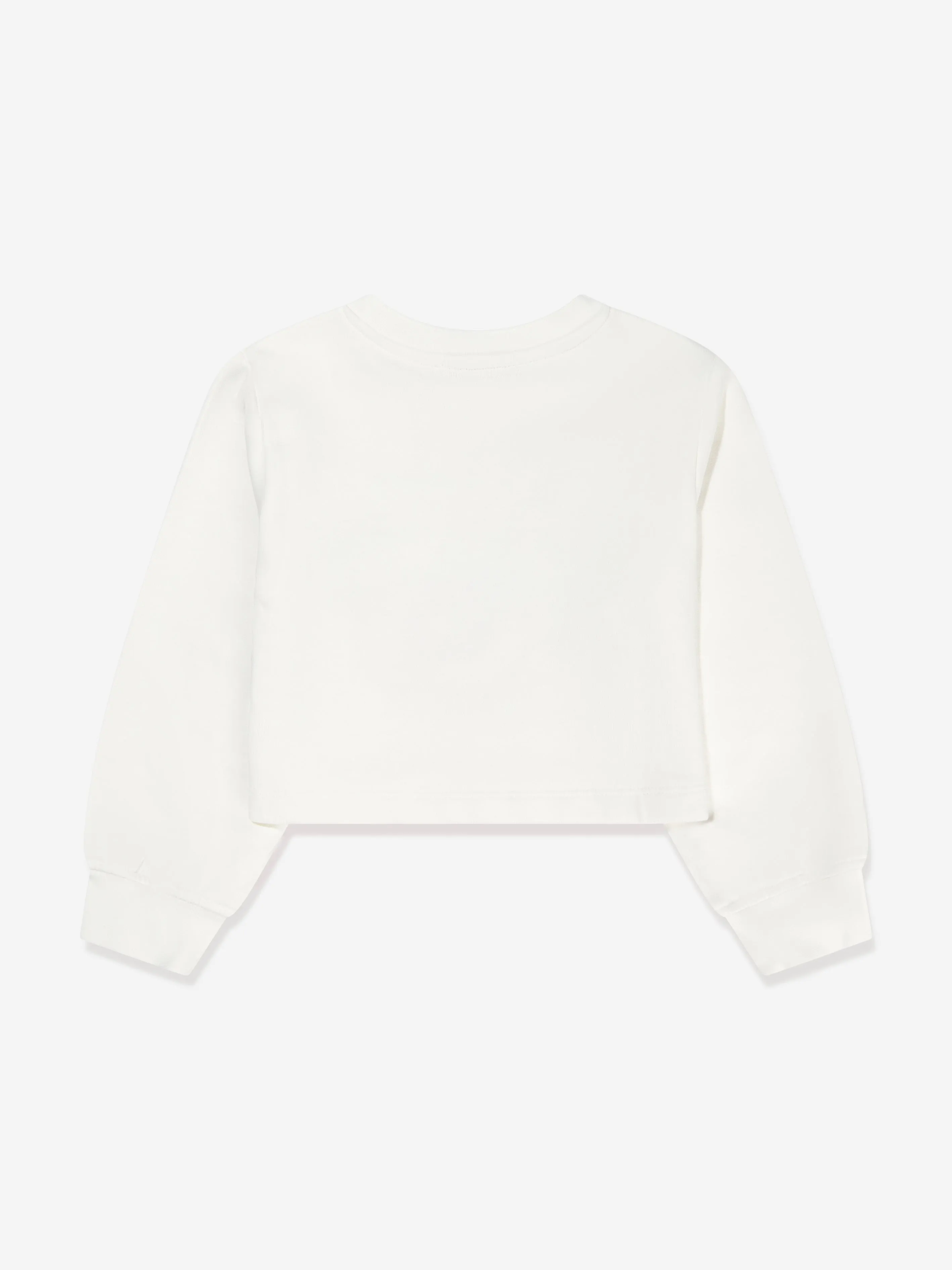 Stella McCartney Girls Cropped Logo Sweatshirt in Ivory