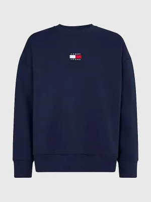 Tommy Jeans - BADGE CREW NECK SWEATSHIRT - Twilight Navy