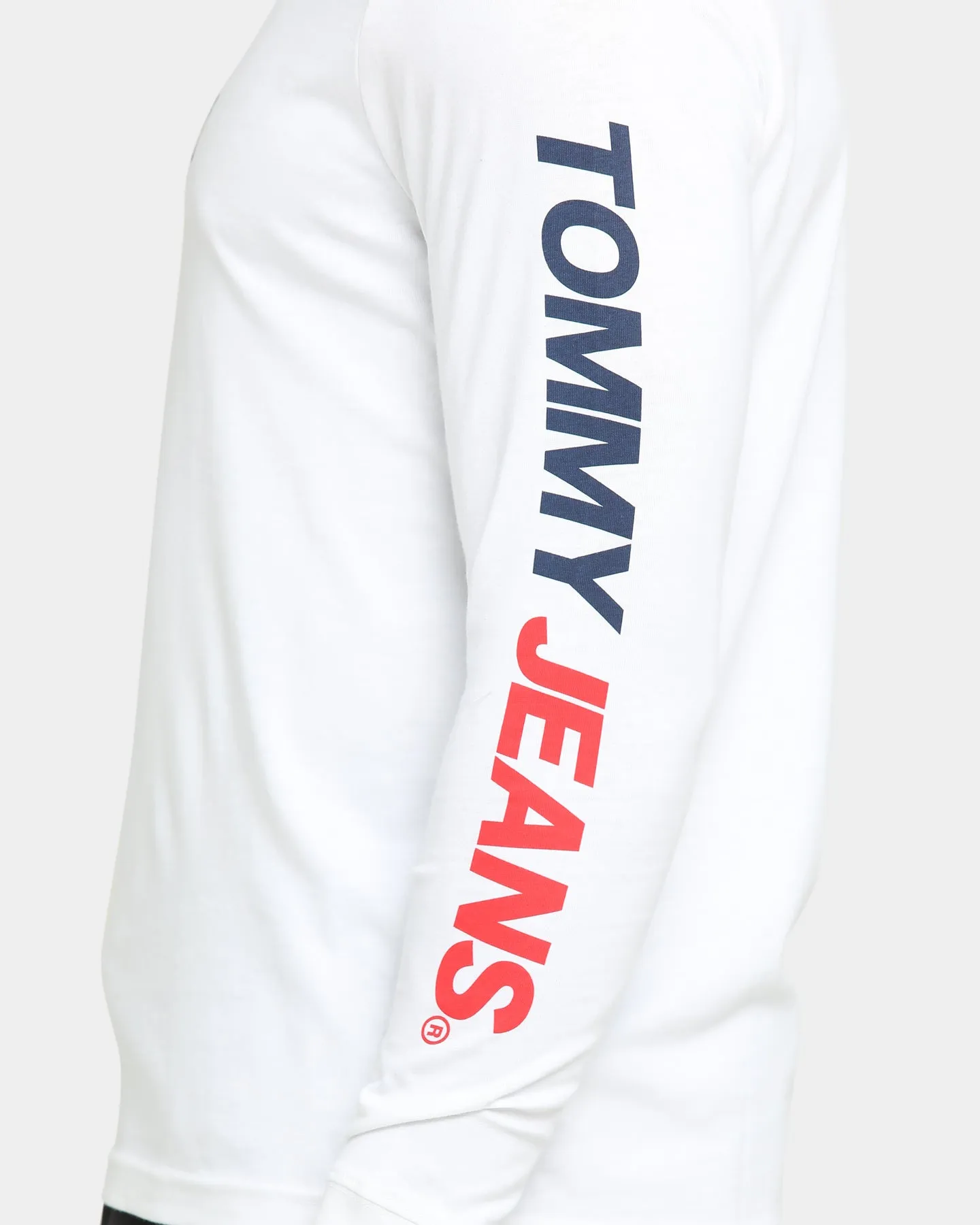 Tommy Jeans Long Sleeve USA T-Shirt White