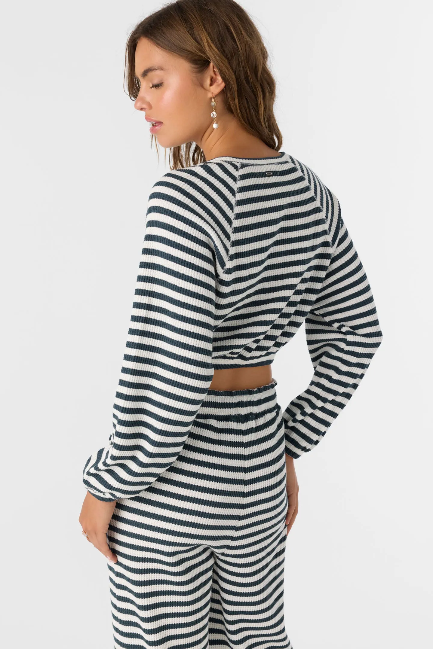 TOUR STRIPE CREW LONG SLEEVE TOP