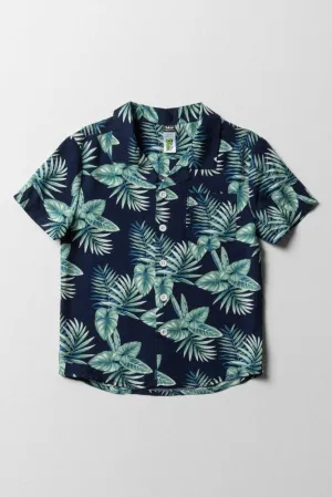 Tropical Resort Shirt Green & Navy