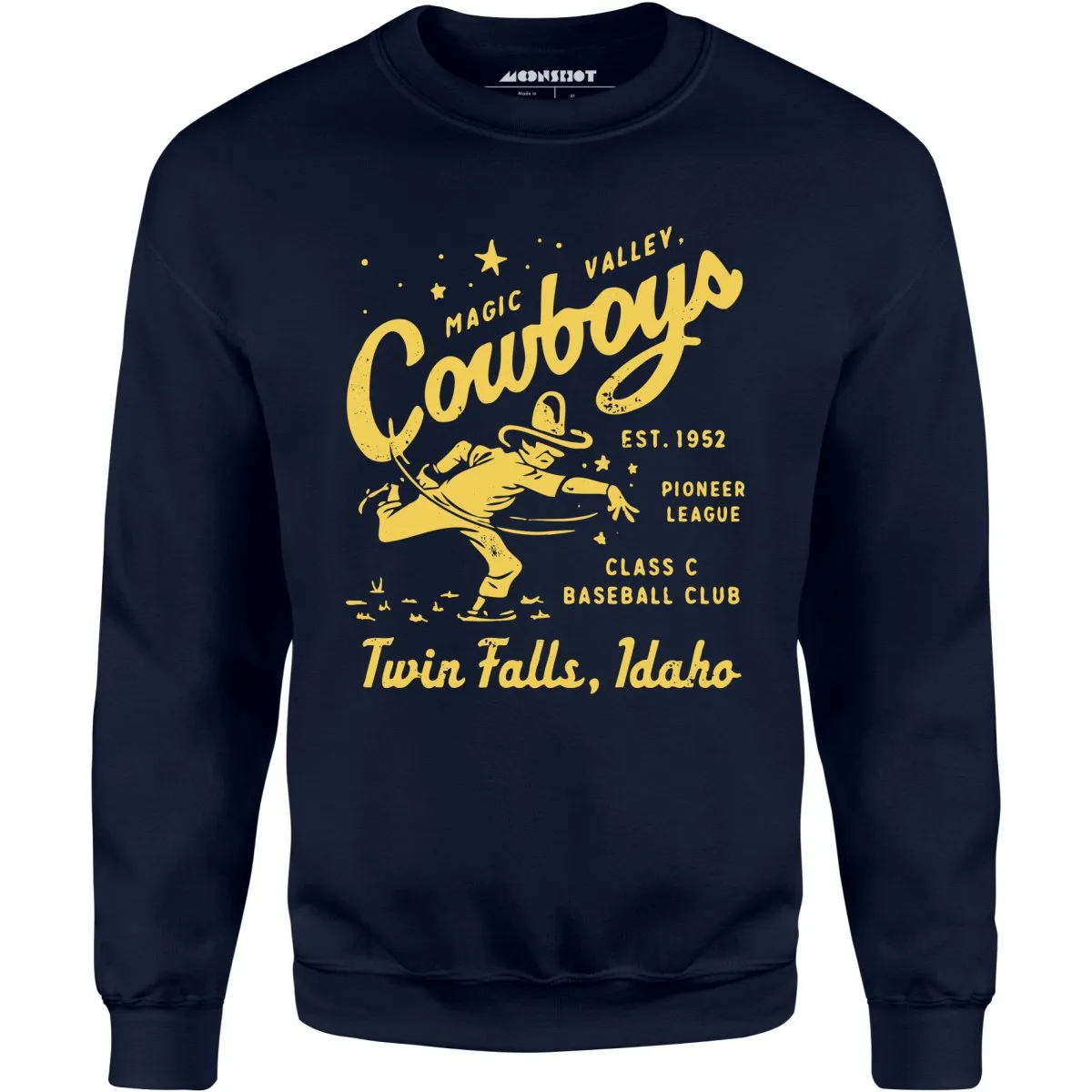 Twin Falls Magic Valley Cowboys - Idaho - Vintage Defunct Baseball Teams - Unisex Sweatshirt