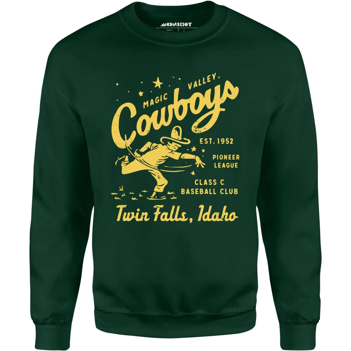 Twin Falls Magic Valley Cowboys - Idaho - Vintage Defunct Baseball Teams - Unisex Sweatshirt