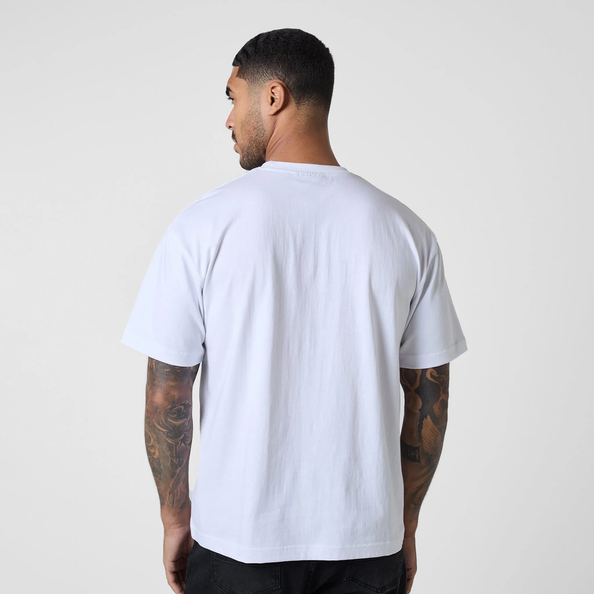 Varsity Stacked Relaxed Fit T-Shirt | White