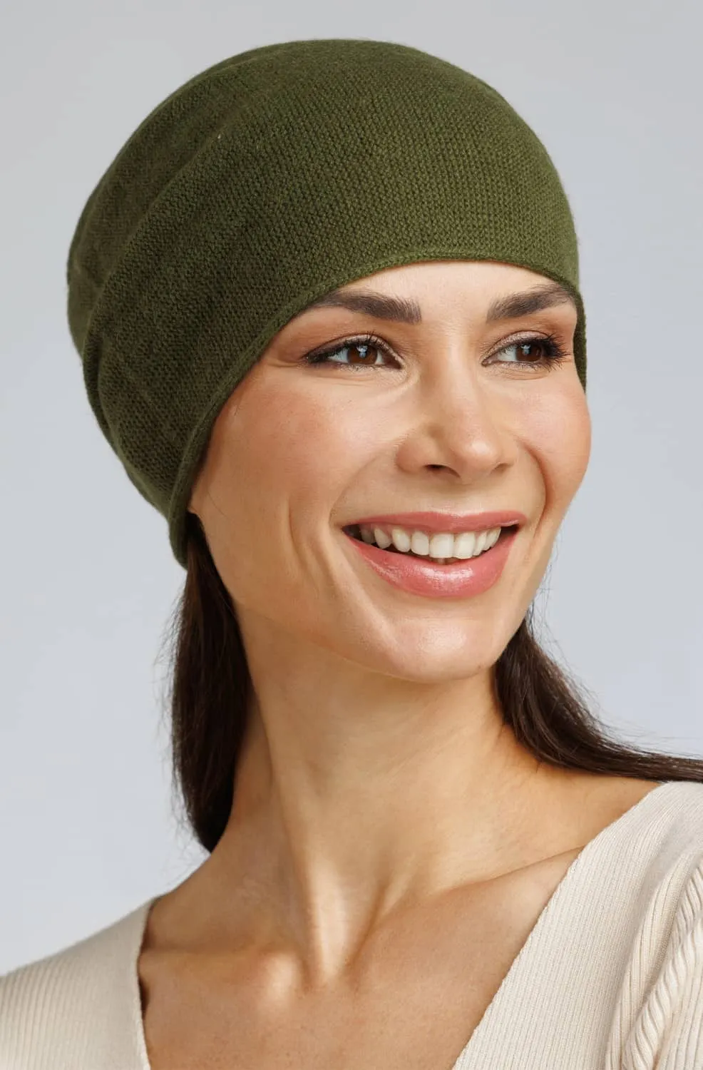 Women's 100% Cashmere Slouchy Beanie Hat