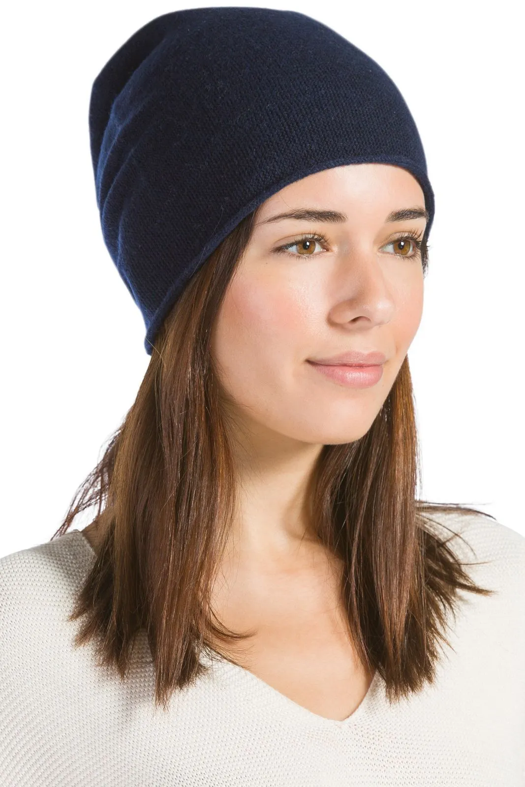 Women's 100% Cashmere Slouchy Beanie Hat