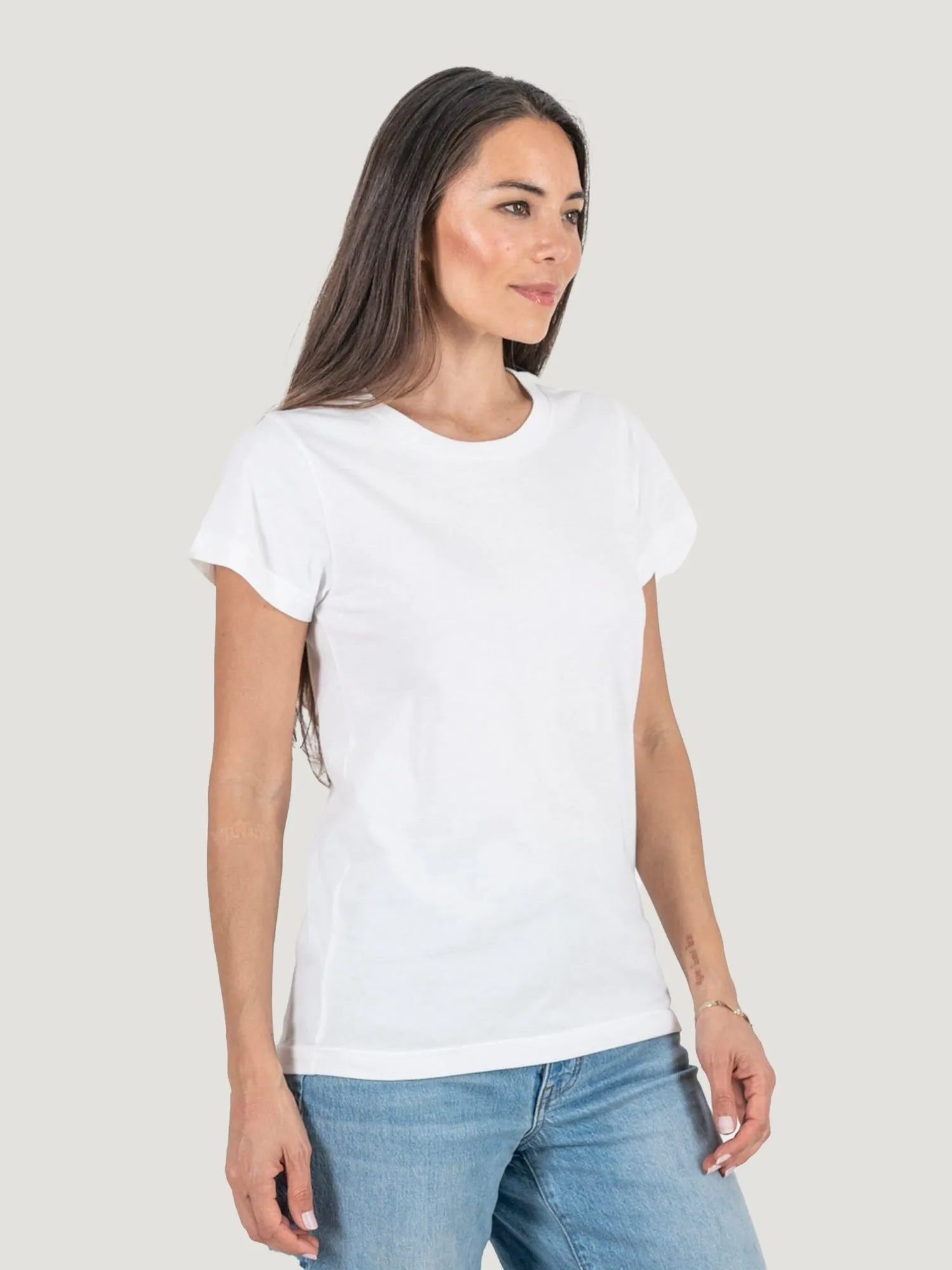 Women's White Crew Neck (1st Gen.) FINAL SALE