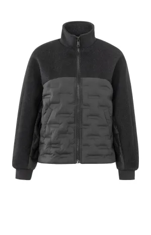 YAYA OVERSIZED CROPPED JACKET ANTHRACITE